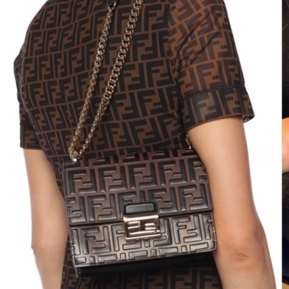 Fendi Kan U Shoulder Bag Zucca Embossed✨ - Picture 16 of 16